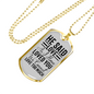 He Said Love Necklace Stainless Steel or 18k Gold Dog Tag 24" Chain-Express Your Love Gifts