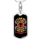 He Strengthens Me Philippians 4:13 Keychain Stainless Steel or 18k Gold Dog Tag Keyring-Express Your Love Gifts