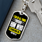 He Strengthens Me White Philippians 4:13 Keychain Stainless Steel or 18k Gold Dog Tag Keyring-Express Your Love Gifts