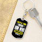 He Strengthens Me White Philippians 4:13 Keychain Stainless Steel or 18k Gold Dog Tag Keyring-Express Your Love Gifts