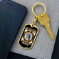 He Will Sustain Psalm 55:22 Keychain Stainless Steel or 18k Gold Dog Tag Keyring-Express Your Love Gifts