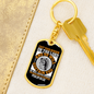 He Will Sustain Psalm 55:22 Keychain Stainless Steel or 18k Gold Dog Tag Keyring-Express Your Love Gifts