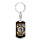 He Will Sustain Psalm 55:22 Keychain Stainless Steel or 18k Gold Dog Tag Keyring-Express Your Love Gifts