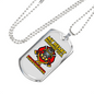 Heart Belongs To Firefighter Gift Stainless Steel or 18k Gold Dog Tag 24" Chain-Express Your Love Gifts