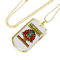 Heart Belongs To Firefighter Gift Stainless Steel or 18k Gold Dog Tag 24" Chain-Express Your Love Gifts
