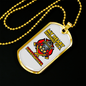 Heart Belongs To Firefighter Gift Stainless Steel or 18k Gold Dog Tag 24" Chain-Express Your Love Gifts