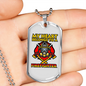 Heart Belongs To Firefighter Gift Stainless Steel or 18k Gold Dog Tag 24" Chain-Express Your Love Gifts