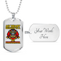 Heart Belongs To Firefighter Gift Stainless Steel or 18k Gold Dog Tag 24" Chain-Express Your Love Gifts