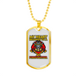 Heart Belongs To Firefighter Gift Stainless Steel or 18k Gold Dog Tag 24" Chain-Express Your Love Gifts