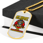 Heart Belongs To Firefighter Gift Stainless Steel or 18k Gold Dog Tag 24" Chain-Express Your Love Gifts