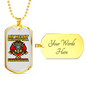 Heart Belongs To Firefighter Gift Stainless Steel or 18k Gold Dog Tag 24" Chain-Express Your Love Gifts