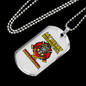 Heart Belongs To Firefighter Gift Stainless Steel or 18k Gold Dog Tag 24" Chain-Express Your Love Gifts