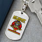 Heart Belongs To Firefighter Keychain Stainless Steel or 18k Gold Dog Tag Keyring-Express Your Love Gifts