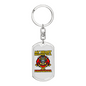 Heart Belongs To Firefighter Keychain Stainless Steel or 18k Gold Dog Tag Keyring-Express Your Love Gifts