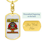 Heart Belongs To Firefighter Keychain Stainless Steel or 18k Gold Dog Tag Keyring-Express Your Love Gifts