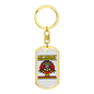 Heart Belongs To Firefighter Keychain Stainless Steel or 18k Gold Dog Tag Keyring-Express Your Love Gifts
