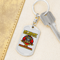 Heart Belongs To Firefighter Keychain Stainless Steel or 18k Gold Dog Tag Keyring-Express Your Love Gifts