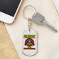 Heart Belongs To Firefighter Keychain Stainless Steel or 18k Gold Dog Tag Keyring-Express Your Love Gifts