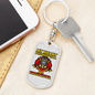 Heart Belongs To Firefighter Keychain Stainless Steel or 18k Gold Dog Tag Keyring-Express Your Love Gifts