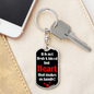 Heart Makes Us Family Keychain Stainless Steel or 18k Gold Dog Tag Keyring-Express Your Love Gifts