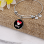 Heart Paws Love Cat Bracelet Stainless Steel or 18k Gold Circle Bangle-Express Your Love Gifts