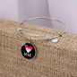 Heart Paws Love Cat Bracelet Stainless Steel or 18k Gold Circle Bangle-Express Your Love Gifts