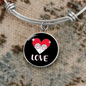 Heart Paws Love Cat Bracelet Stainless Steel or 18k Gold Circle Bangle-Express Your Love Gifts