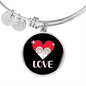 Heart Paws Love Cat Bracelet Stainless Steel or 18k Gold Circle Bangle-Express Your Love Gifts