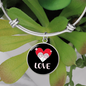 Heart Paws Love Cat Bracelet Stainless Steel or 18k Gold Circle Bangle-Express Your Love Gifts