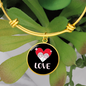 Heart Paws Love Cat Bracelet Stainless Steel or 18k Gold Circle Bangle-Express Your Love Gifts