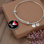 Heart Paws Love Cat Bracelet Stainless Steel or 18k Gold Circle Bangle-Express Your Love Gifts