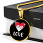 Heart Paws Love Cat Circle Necklace Stainless Steel or 18k Gold 18-22"-Express Your Love Gifts