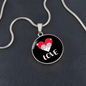 Heart Paws Love Cat Circle Necklace Stainless Steel or 18k Gold 18-22"-Express Your Love Gifts