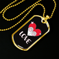 Heart Paws Love Cat Necklace Stainless Steel or 18k Gold Dog Tag 24" Chain-Express Your Love Gifts