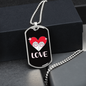 Heart Paws Love Cat Necklace Stainless Steel or 18k Gold Dog Tag 24" Chain-Express Your Love Gifts