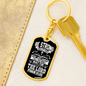 Heart Take Courage Psalm 31:24 Keychain Stainless Steel or 18k Gold Dog Tag Keyring-Express Your Love Gifts
