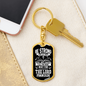 Heart Take Courage Psalm 31:24 Keychain Stainless Steel or 18k Gold Dog Tag Keyring-Express Your Love Gifts