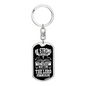 Heart Take Courage Psalm 31:24 Keychain Stainless Steel or 18k Gold Dog Tag Keyring-Express Your Love Gifts