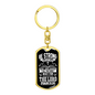 Heart Take Courage Psalm 31:24 Keychain Stainless Steel or 18k Gold Dog Tag Keyring-Express Your Love Gifts