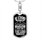 Heart Take Courage Psalm 31:24 Keychain Stainless Steel or 18k Gold Dog Tag Keyring-Express Your Love Gifts