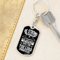 Heart Take Courage Psalm 31:24 Keychain Stainless Steel or 18k Gold Dog Tag Keyring-Express Your Love Gifts