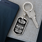 Heart Take Courage Psalm 31:24 Keychain Stainless Steel or 18k Gold Dog Tag Keyring-Express Your Love Gifts