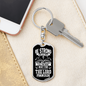Heart Take Courage Psalm 31:24 Keychain Stainless Steel or 18k Gold Dog Tag Keyring-Express Your Love Gifts