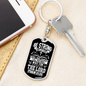 Heart Take Courage Psalm 31:24 Keychain Stainless Steel or 18k Gold Dog Tag Keyring-Express Your Love Gifts