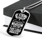 Heart Take Courage Psalm 31:24 Necklace Stainless Steel or 18k Gold Dog Tag 24" Chain-Express Your Love Gifts