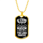 Heart Take Courage Psalm 31:24 Necklace Stainless Steel or 18k Gold Dog Tag 24" Chain-Express Your Love Gifts