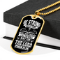 Heart Take Courage Psalm 31:24 Necklace Stainless Steel or 18k Gold Dog Tag 24" Chain-Express Your Love Gifts