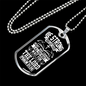 Heart Take Courage Psalm 31:24 Necklace Stainless Steel or 18k Gold Dog Tag 24" Chain-Express Your Love Gifts