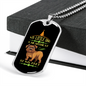 Heartbeat at My Feet Brown Bulldog Necklace Stainless Steel or 18k Gold Dog Tag 24" Chain-Express Your Love Gifts