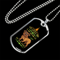 Heartbeat at My Feet Brown Bulldog Necklace Stainless Steel or 18k Gold Dog Tag 24" Chain-Express Your Love Gifts